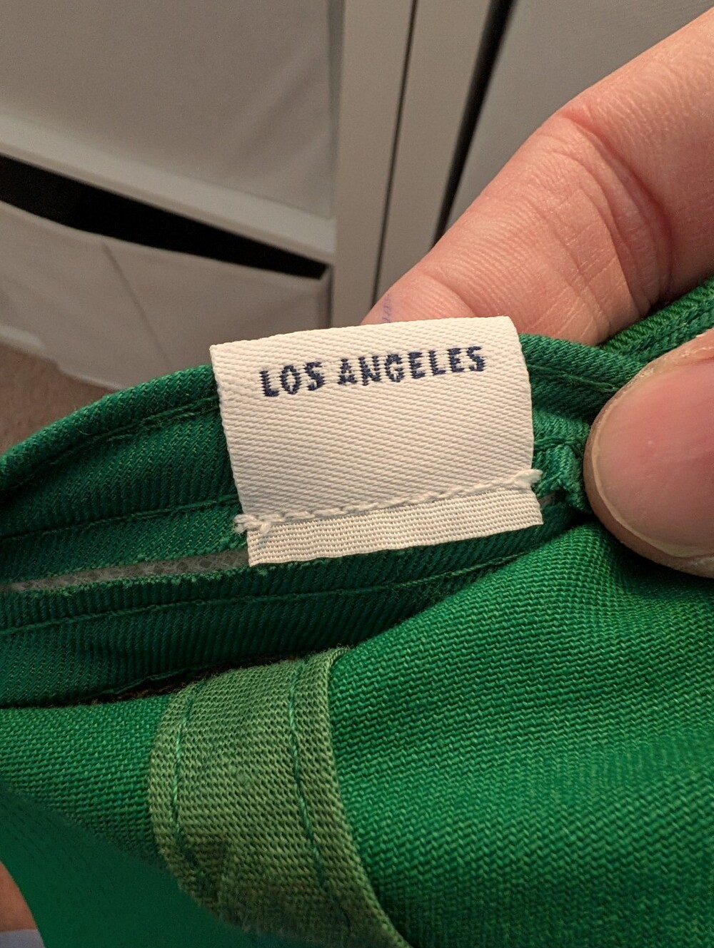 Clare V. "Oui" Green Cotton Baseball Cap Adjustable Hat Los Angeles - Picture 4 of 5
